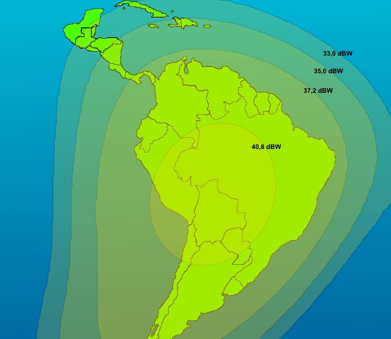 Cobertura Banda C TKSAT-1